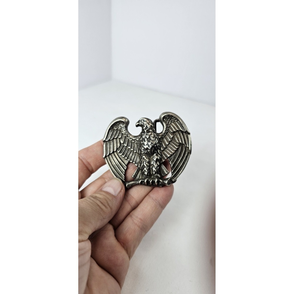 Vintage AVON Eagle Belt Buckle‎ Silver Tone American Patriotic USA 1970s